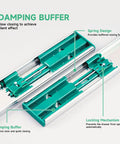 Soft Close Drawer Slides 22 Inch Full Extension Heavy Duty Ball Bearing Side Mount Cabinet Glides 2 Pairs with damping buffer feature