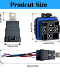 Two Pack Waterproof Relay And Harness Kit Forty To Thirty Amp Twelve Volt Relay Switch Five Pin SPDT Car Relay With Heavy Duty Copper Wires