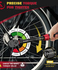 Quarter Inch Drive Torque Wrench With Twenty To Two Hundred Forty Inch Pound Range For Precise Bike Maintenance in use