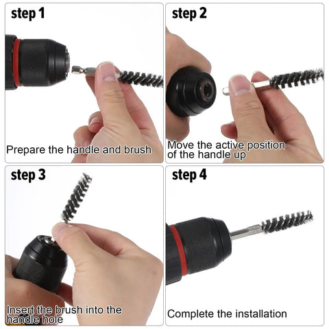 4 Pack Golf Club Hosel Brush With Stainless Steel Wire Bristles And Hex Shank Handle For Wood And Iron Golf Clubs Clean Dirt And Grime Fast Rust Resistant Cleaning Tool Compatible With Electric Drill assembly steps