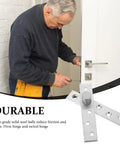 Man installing Stainless Steel Pivot Hinges for Wooden Doors 2 Pack 360 Degree Rotating Concealed Door Hardware