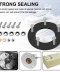 5 Hole Fuel Tank Gasket Kit for Marine Electric and Mechanical Senders, Fits 03572810 Style, parts layout and application images