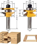 Three Piece Half Inch Shank Router Bit Set For Raised Panel Cabinet Doors And Windows Cemented Carbide Woodworking Router Bits