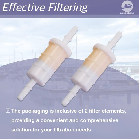 Inline Fuel Filter For Mariner 4 Stroke EFI Outboard Motors 30 To 350 HP Two Pack Compatible With 879885Q 35 879885T Sierra 18 7718 Replacement Filter For Marine Engines
