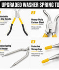Upgrade 383EER4001A Spring Expansion Tool for washer door boot with non-slip handle, carbon steel, and storage caps.
