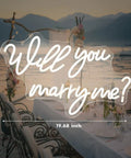 Will You Marry Me Neon Sign LED Light For Engagement Party Decor Romantic Wall Art on outdoor table setup