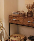 Weathered Nickel Zinc Alloy Cabinet Handles 10 Inch Hole Center Durable Rustic Kitchen And Bedroom Pulls on wooden drawers