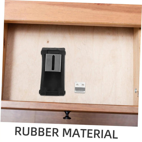 2 Pack Rubber Toggle Latch Clamp for Boat Cargo Boxes Cabinets and Trunks in open drawer, detailed view