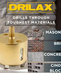 4 Inch Masonry Hole Saw With Heavy Duty Dry Core Diamond Bit And Precision Locator Guide For Concrete Brick Or Stone Drilling