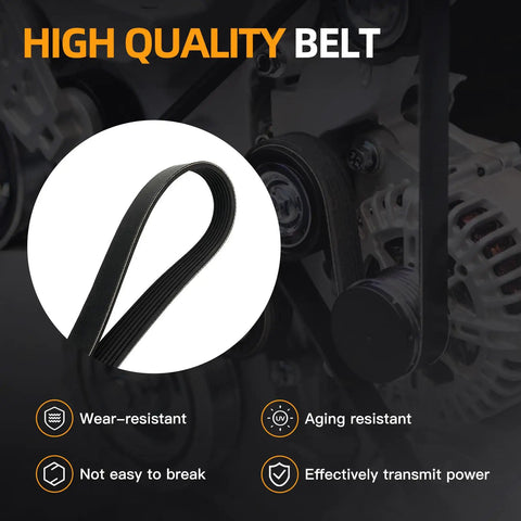 High quality belt from Serpentine Belt Kit With Drive Belt Tensioner And Idler Pulleys For Nissan Maxima 3.5L V6 2009 Through 2015 Replacement 11955JA10D 11925JA11A 11925JA100 One Year Quality Assurance