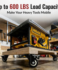 Workbench with 2 Inch Heavy Duty Caster Wheels Set Of 4 With Dual Total Lock Brakes 600 Lb Load Capacity Noiseless Non Marring PU Wheels