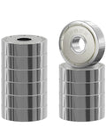 628ZZ Shielded Ball Bearings 8x24x8mm Pack Of 10 For Micro Motors And DIY Gearheads Instruments, carbon steel, close-up view.