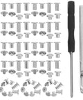 Badass Durable 110 Pack Leathercraft Screw Rivets And Gnarly Heavy Duty Metal Fasteners For Wallet Stitching And Journal Repairs Featuring A Hella Neat Sortable Case To Keep Your Crafting Session Tight, assorted iron fasteners with tools.