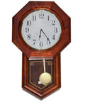 Wooden wall clock with visible pendulum; Quartz Pendulum Clock Movement Kit With Two Pairs Of Hands And Pendulum, DIY Clock Repair Parts Set