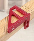 3D Multi Angle Measuring Ruler For Woodworking And Carpentry, 45 And 90 Degree Aluminum Alloy Square Protractor on wooden beam