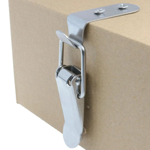Stainless Steel 90 Degree Toggle Latch Heavy Duty Rust Resistant Cabinet Hardware for toolboxes, mounted on box corner