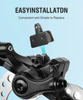 4 Pairs Disc Brake Pads For Mountain Bikes With Resin And Semi Metallic Compound displayed with installation guide
