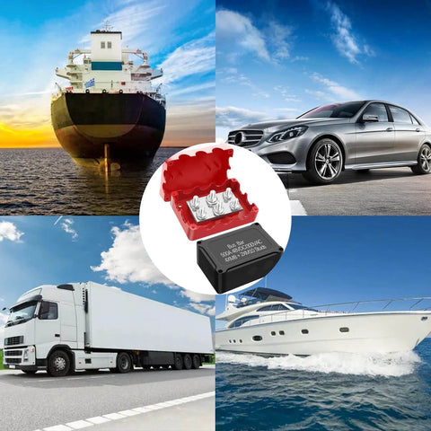 500A Marine Battery Bus Bar Heavy Duty Power Distribution Block Waterproof for car, boat, truck, and marine use.