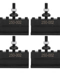 4 Pcs Tool Post Holder Set for Lathe Machining Turning Facing Boring Piston Wedge High Speed Steel CNC Fixture Components Heavy Duty Lathe Accessory for Pro Grade Metalworking and Industrial Use, 250-002