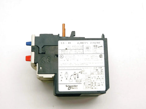 LRD12 690V Industrial Relay Contactor For OEM MRO Use 5.5 To 8 Amp Range with labeling details visible.