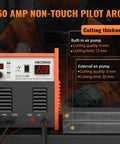 Built In Air Compressor Plasma Cutter With Non Touch Pilot Arc 50 Amp 220V Digital Inverter IGBT control panel display