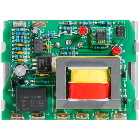 Oven Control Circuit Board Digital Potentiometer Replacement Part for COOK ONLY Series EB ES GB GS SLEB SLES SLGB SLGS with SC Suffix and Temp Probe 44-1220, OEM Upgrade for 1181998 and Cross References 46-1259 46, showing electronic components on green PCB