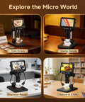 4.3 Inch LCD Digital Coin Microscope With Dual Side Lighting For Coin Collectors To Inspect Doubled Die RPM Scratches And Fine Mint Details Not Ideal For Capturing Full Views Of Large Coins. shown with coin errors, stamp details, repair, and nature use
