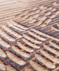 Close-up of wooden surface with carved details made using Concave Eye Cutter Set For Wood Carving, 8 Pcs Eye Detail Bits.
