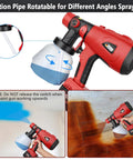 Pro Level Cordless Paint Sprayer Fits Milwaukee M18 Battery 1000Ml Hvp Spray Gun showing adjustable suction pipe for various angles.