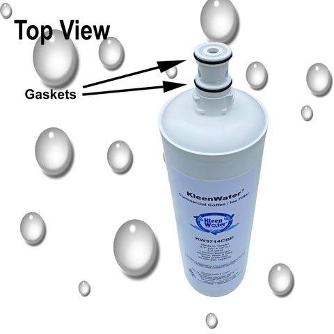 Top view of Heavy Duty Commercial Coffee And Ice Maker Replacement Water Filter, showing gaskets and filter design.