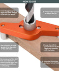 Floating Shelf Drill Guide Kit With Half Inch By Nine Point Eight Inch And Half Inch By Five Inch Bits, Self Centering Doweling Jig, Aluminum