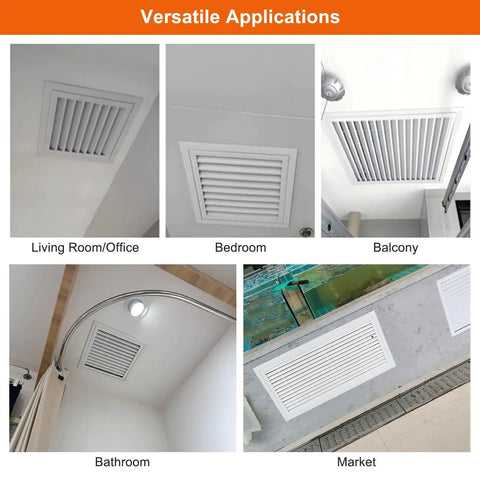 Top Notch Decorative Aluminum Air Vent Cover And Louvered Access Panel With Pre Filter Grille for ceiling in bathroom.
