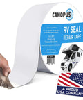 RV Roof Sealant Tape 2 Inch By 50 Feet White Waterproof Leak Patch for Punctures Permanent Seal, roll and hand applying