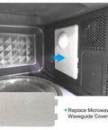 Microwave Waveguide Cover Replacement Mica Sheets 0.4mm Thick, 4 Pack, 4.2 x 2.5 Inch installed in oven