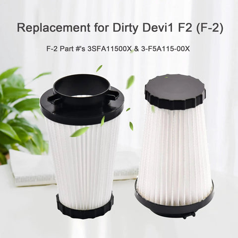 Dirt Devil F2 Vacuum Filter Replacement HEPA, Easy Fit 4 Pack, Keeps Suction Strong For Fast Home Cleaning, Compatible With F2 Upright Vacuums, Part Nos 3SFA11500X And 3F5A11500X, Also Fits 2SFA115000, Attachment Kit