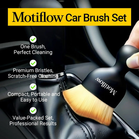 2 Pack Car Interior Detailing Brush Set With Ultra Soft Synthetic Bristles For Zero Scratch Cleaning On Glass Screens Dashboards And Painted Surfaces, on seat
