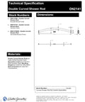 Chrome 60 Inch Adjustable Double Curve Shower Rod For 5 Foot Tubs Stainless Steel Easy Install specification sheet DN2141CH