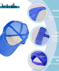 Yacht Style Dope Baseball Cap For Women And Men Breathable Ponytail Hat Royal Blue Lightweight Polyester Low Profile Fit