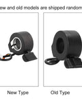 Thumb Throttle For Electric Scooters With Hall Sensor Easy Fit Finger Grip Accelerator Controller Black Universal Replacement For Most Scooter Models With Brake Switch, new and old models side view.