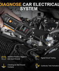 Power Circuit Probe Tester For Auto Electrical Systems 6V-40V DC No-Fuss All-In-One Kit in use diagnosing engine wiring
