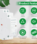 Top Shelf 25A AC Contactor 2NO 2 Pole 120V Coil DIN Rail Mount with features like small volume and stable operation.