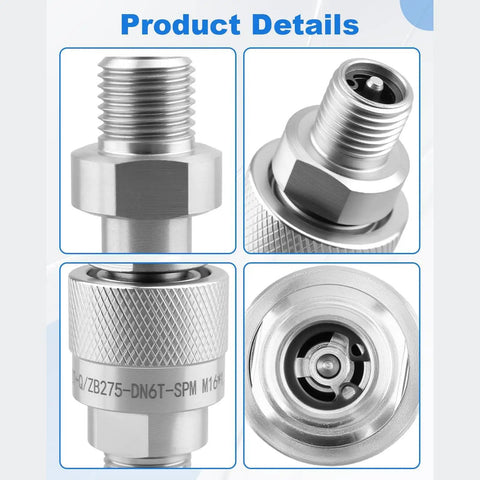 Heavy Duty Hydraulic Quick Disconnect Coupler Female Thread Pipe Fitting Stainless Steel No Leaks Guaranteed Fast Install Plug And Play Style Built Plunger Keeps Debris Out For Smooth Operation And Low Maintenance On Your Industrial Rig, stainless steel threaded coupler