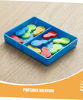 Gourd Shaped Needle Threaders 100 Pack Plastic Threading Tools For Hand Sewing And Embroidery in blue tray