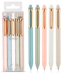 5 Pack Gel Pens 0.5mm Retractable Quick Dry Black Ink Fine Point Rolling Ball Gel Pens For Smooth Writing No Bleed Go To Journaling Note Taking Home School Office displayed
