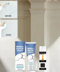 Wall Repair Paste Crack Filler Kit With Fast Dry Putty For Drywall Concrete Tile And Ceiling Seamless Texture Patch No Mess Easy Fix For Cracks And Holes Home Improvement Must Have For DIY Repairs; before and after wall repair use.