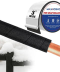 No Nonsense Weatherproof Pipe Insulation Tape Roll 13 Ft By 2 In Self Adhesive Foam Wrap For Outdoor Water Lines on pipe with snow
