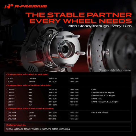 Front Wheel Bearing And Hub Assembly 5 Lug Fit For Chevy Cruze 2014 2015 Volt 2011 2015 Orlando 2012 2014 Buick Verano 2012 2017