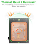 Led Lighting 3D Printer Enclosure Built To Last With Constant Temperature Fireproof And Dustproof Protective Cover 520x600x720mm front view