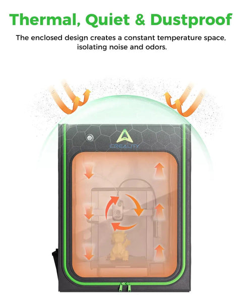 Led Lighting 3D Printer Enclosure Built To Last With Constant Temperature Fireproof And Dustproof Protective Cover 520x600x720mm front view