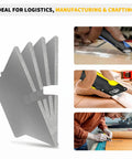 80 Pack Box Cutter Blades Replacement For Easy Cut 1000 And Easy Cut Series Safety Cutters High Compatibility Heavy Duty Blades For Quick Swaps And Long Lasting Sharpness In Workshops And Warehouses. steel blades for safety cutters, used on cardboard and wood